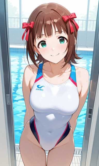 天海春香の競泳水着グラビア（アイドルマスター）