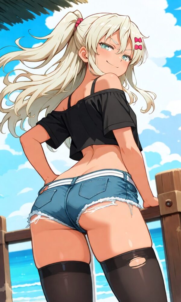 ロリ系ギャルビッチの可愛いおしり